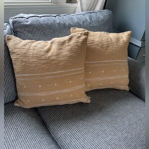 Two Mustard Hearth and Hand Pillows